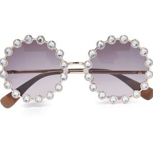 Lele Sadoughi Crystal Elton sunglasses